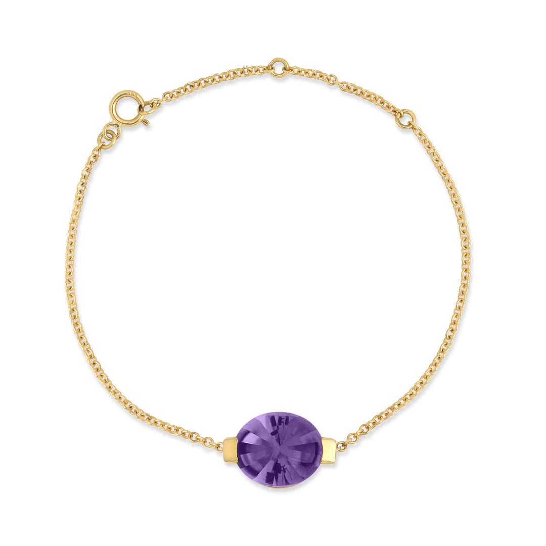 Purple Ice Round Cut Bracelet