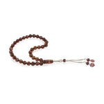 Load image into Gallery viewer, Baltic Cherry Amber 33 Beads Rosary Round Cut Faceted