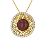 Load image into Gallery viewer, Goddess of Zircons Cherry Pendant
