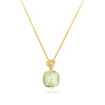 Load image into Gallery viewer, Frozen Lake Square Cut Green Pendant
