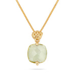 Load image into Gallery viewer, Frozen Lake Square Cut Green Pendant