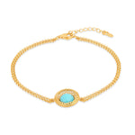 Load image into Gallery viewer, Golden Web Turquoise Bracelet