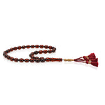 Load image into Gallery viewer, Baltic Cherry Amber 33 Beads Rosary Olive Cut
