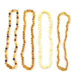 Load image into Gallery viewer, Oval Amber Baby Teething Necklace