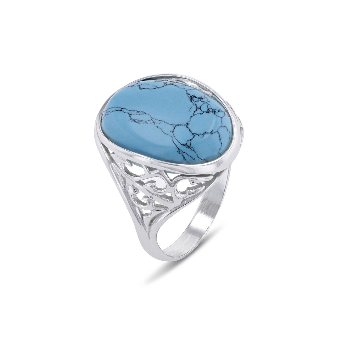 Cliff Oval Turquoise Ring - Koraba