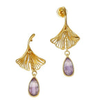 Load image into Gallery viewer, Ginko Purple Earrings - Koraba