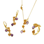 Load image into Gallery viewer, Golden Leaf Branch Purple Full Set - Koraba
