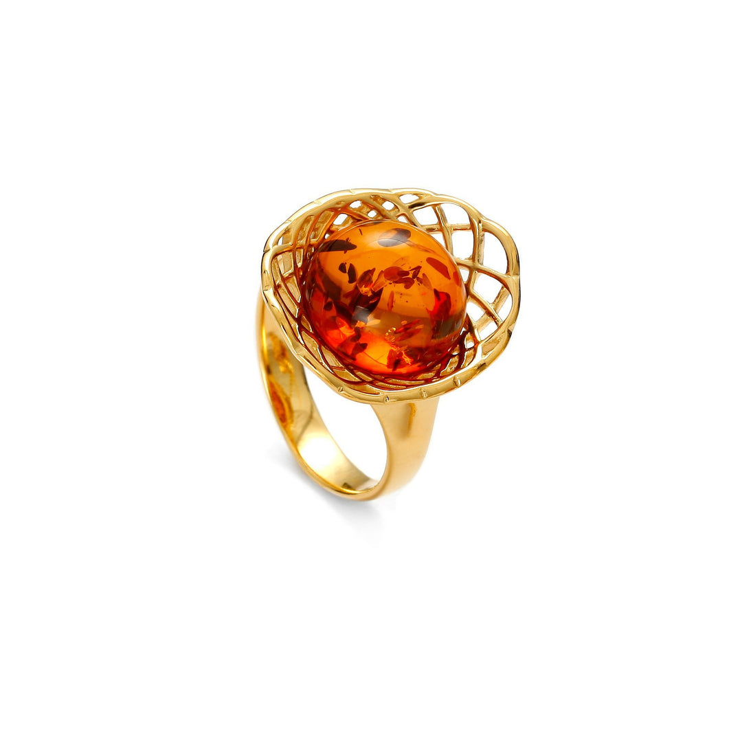 Golden Web Cognac Ring - Koraba