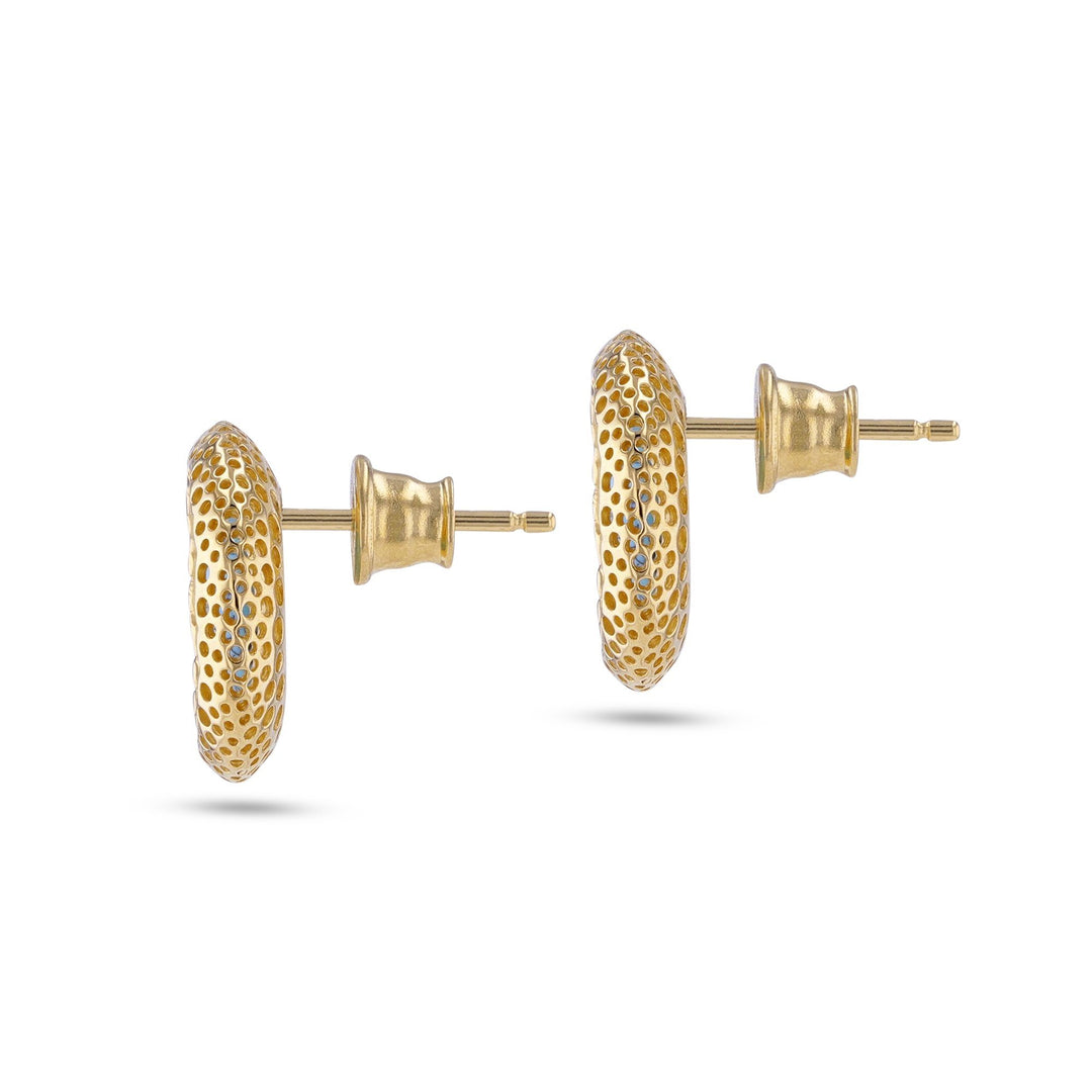 Golden Web Turquoise Earrings - Koraba