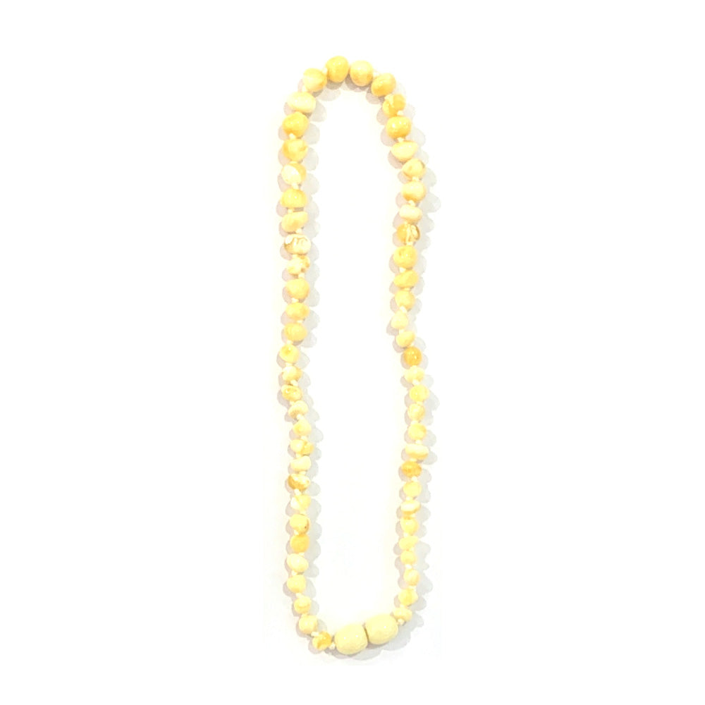 White Amber Baby Teething Necklace