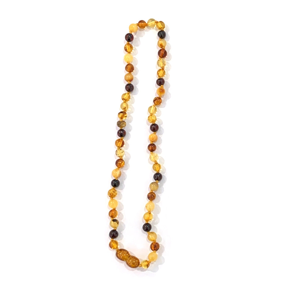 Harlequin Amber Baby Teething Necklace