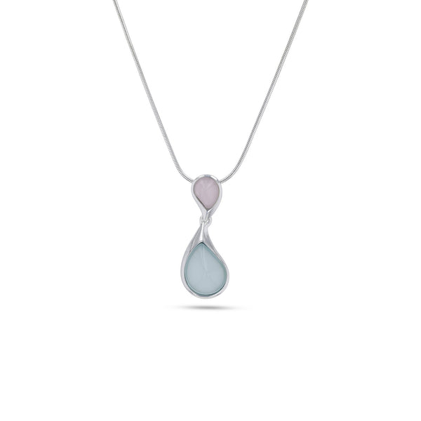 Morning Dew Pink & Aqua Pendant - Koraba