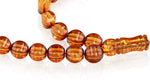 Load image into Gallery viewer, Natural Caribbean Amber Diamond Cut 3 Cognac 33 Rosary beads - Koraba
