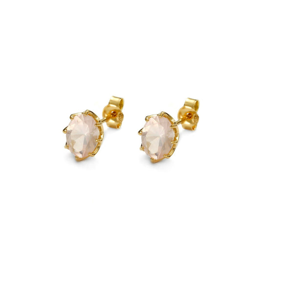 Pink Ice Round Cut Earrings - Koraba