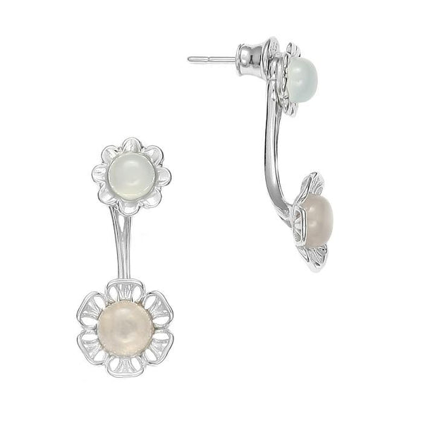 Poppy Pink & Blue Earrings - Koraba