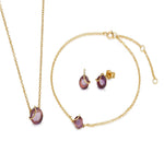 Load image into Gallery viewer, Raw Amulette Purple Amethyst Earrings - Koraba
