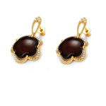 Load image into Gallery viewer, Sparkly Hibiscus Cherry Earrings - Koraba