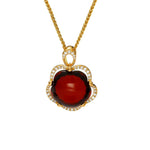 Load image into Gallery viewer, Sparkly Hibiscus Cherry Pendant - Koraba
